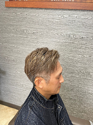 メンズカット＋メッシュキャップハイライト