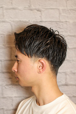 直毛のアップバング