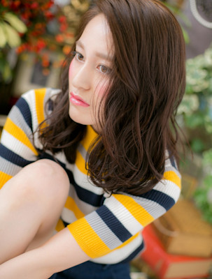 大人かわいい小顔７０’ＭＩＸウェーブ　韓国風巻き