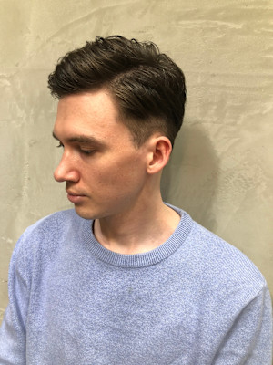 大人男子にオススメの短髪サイドパートスタイル/目白/池袋