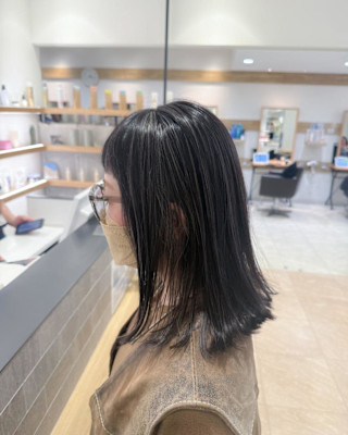 白髪ぼかし細めハイライト30代40代50代グレージュ