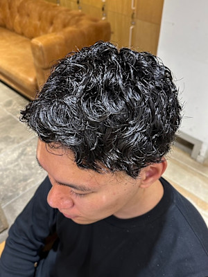 波巻きウェーブパーマ