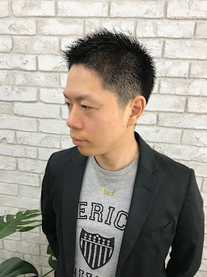 ショートレイヤー 黒髪 MEN'S HAIR/メンズカット　