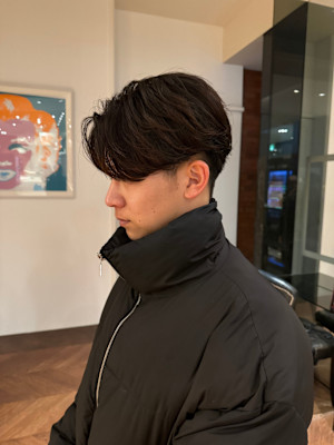 【オイルのみで簡単スタイリング】王道毛流れセンターパート！