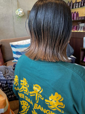 黒染め履歴からのグラデーションカラー