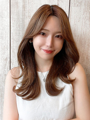 イメチェン姫カットレイヤーロングニュアンスカラー美髪