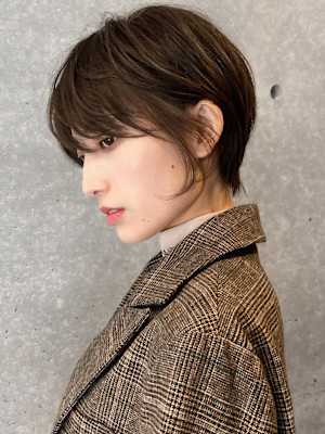 ミニウルフレイヤーカット顔周り前髪韓国ショートボブ/原宿