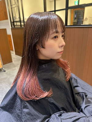 池袋 裾カラー グラデーション  ピンクラベンダー♪