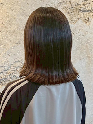 【Flor_上大岡】*ミディアム＋くびれボブ＋ブラウン*