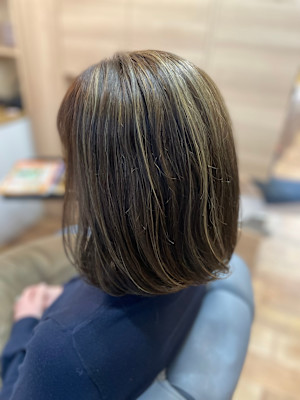 白髪染め×ハイライト