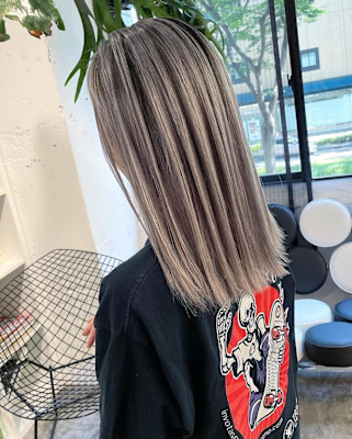 バレイヤージュ/シャドウルーツ/レイヤー/グレージュ