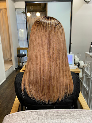 酸性ストレートパーマ(酸性縮毛矯正)+悟式髪質改善