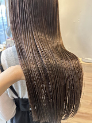 大串　30代　艶髪　グレージュ