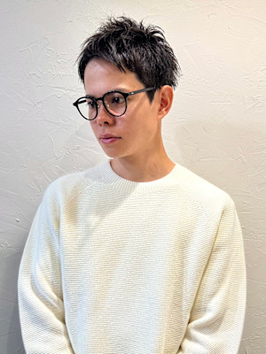 池袋アップバングスパイキーショート◎[池袋メンズ美容室］