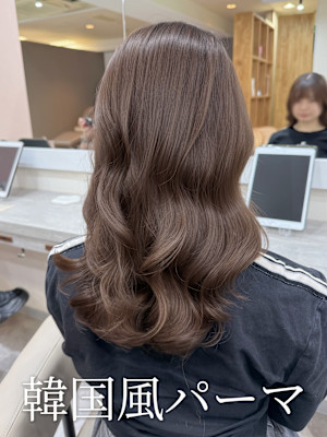 透明感カラー/韓国風ヘア/韓国風パーマ/レイヤーカット