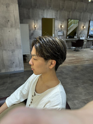 『メンズ』白髪ぼかしハイライト