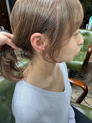 顔まわりのフレームカット