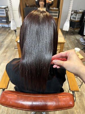 髪質改善×ピンク