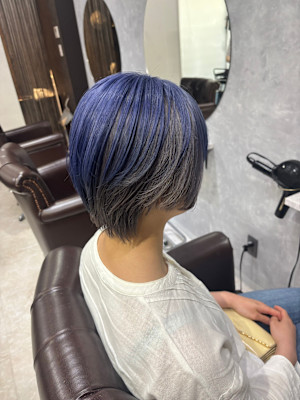 アンブレラカラー×ブルー×シルバー