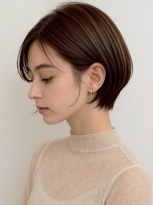 大人可愛いマッシュ ショートウルフカット 30代40代50代