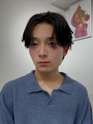 kisaiBUZZ＊岬　メンズフェザーパーマセンターパート