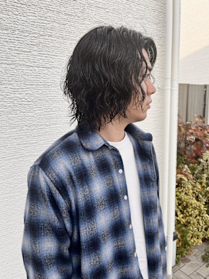 メンズ　ボブ　パーマ