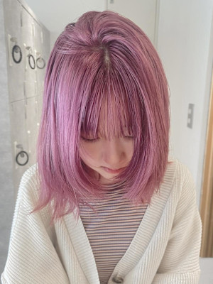 【hinari】ピンクベージュ/ラベンダーピンク/レイヤー