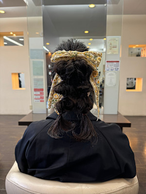 20代30代40代◎着物ドレスヘア編み込みパーティー