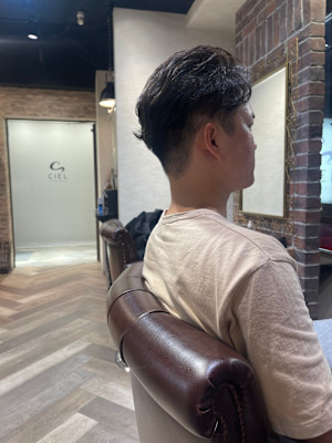 オールバックパーマ