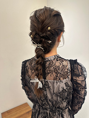 池袋 編み込み ヘアセット お呼ばれスタイル♪