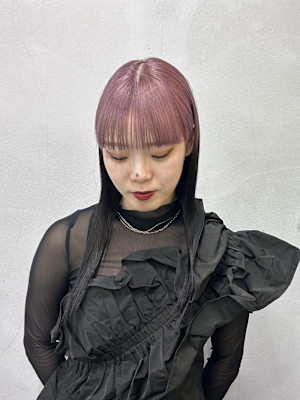 Pink×ブラック ルーツカラー