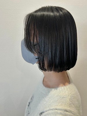 ツヤツヤ黒髪ボブ