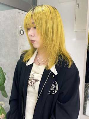 【hinari】体育祭カラー/イエローカラー/レイヤーカット