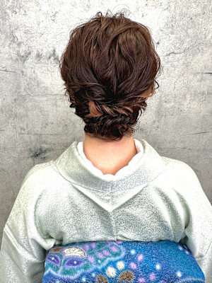 ふんわり着物アップヘア