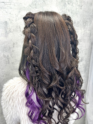 推し活にも！編みのハーフツインテール