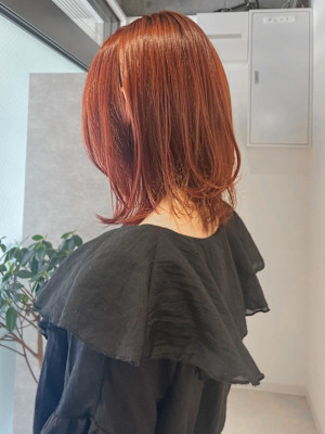 【hinari】オレンジブラウン/ダブルカラー/ハイトーン