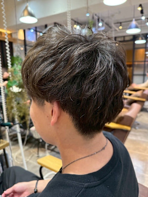 メンズ簡単スタイリングオフィスカジュアルパーマ♪