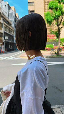 首長く見せるぷつっとボブ