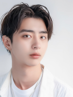 20代30代40代　清潔感センターパート黒髪セクシー