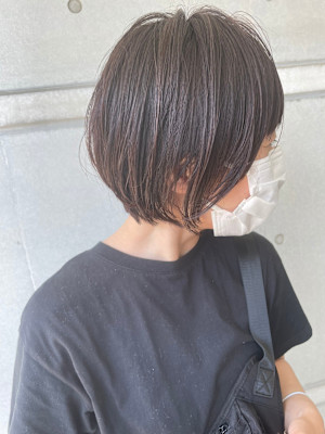 白髪活かし/ショートカット