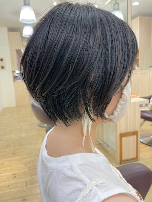 白髪活かし/ショートカット