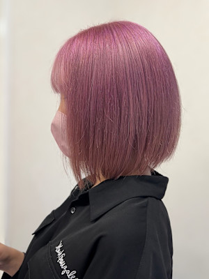 ブリーチ2回で作るピンクカラー♪