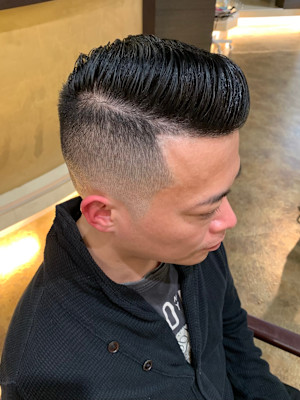 サイドパートフェードスタイル