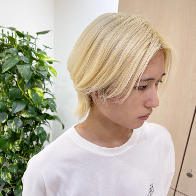 ブロンドセンターパート♪