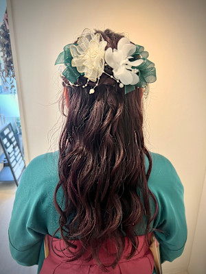 袴お着付け×ヘアセットハーフアップ