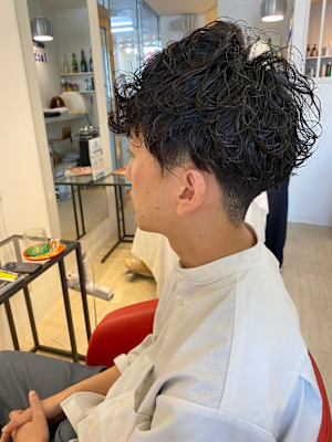 波巻き/スパイラル/波巻きスパイラル/メンズパーマ