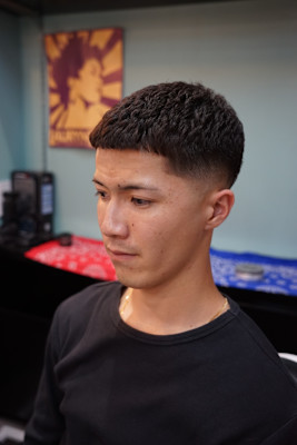 クロップスタイル×アイロンパーマ