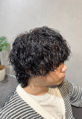 ミディアムウルフ/スパイラルパーマ/プードルパーマ/