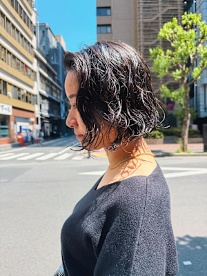 外国人風ドライボブパーマ