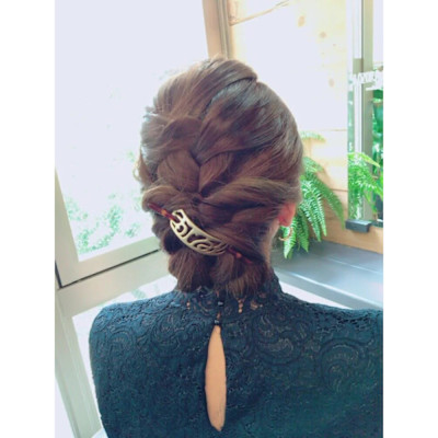 きれいめ編み込みアレンジ